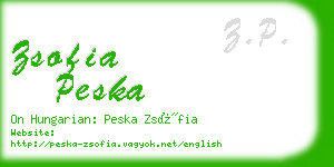 zsofia peska business card